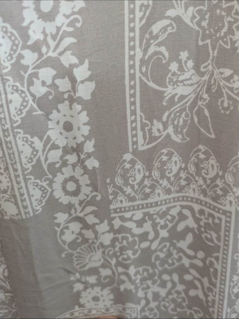 Gilli Taupe and White Floral Print Open Kimono Cardigan - Picture 4 of 4